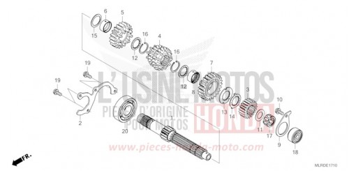 TRANSMISSION (MAINSHAFT) CB500XAR de 2024